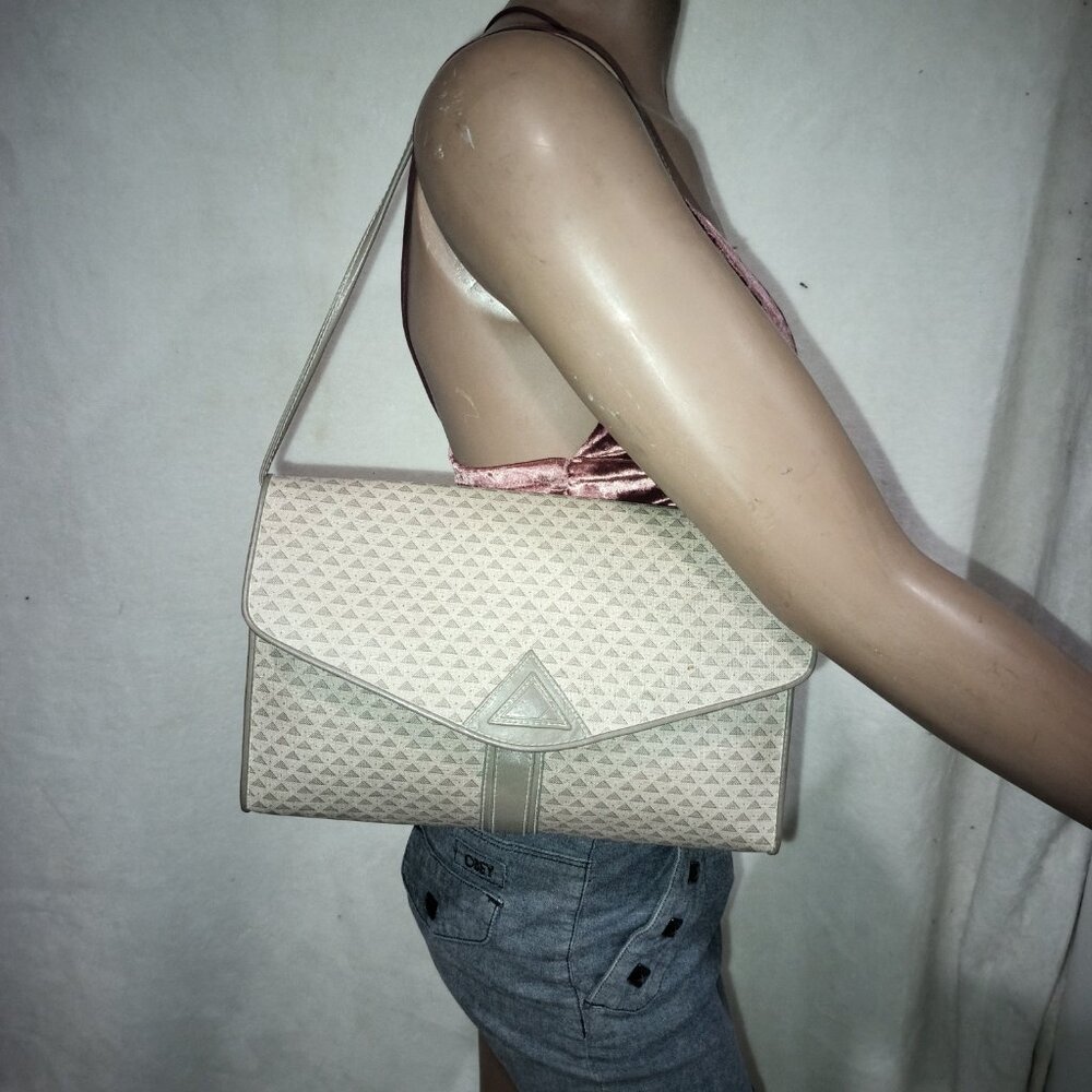 Liz Claiborne Beige and Taupe Leather Crossbody Bag, EUC - Picture 11 of 16